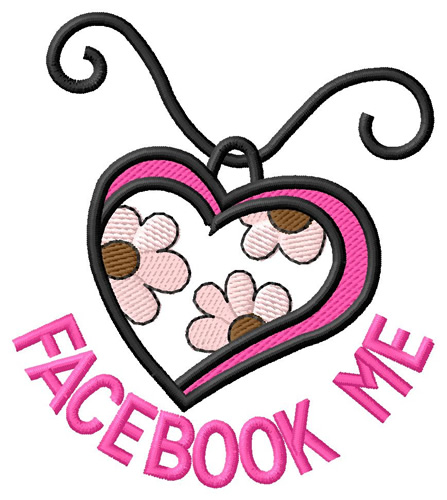 Facebook Me Machine Embroidery Design
