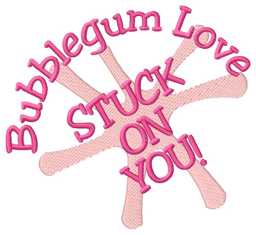 Bubblegum Love Machine Embroidery Design
