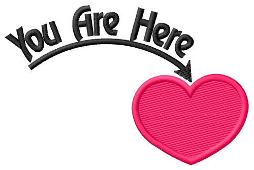 You Are Here Machine Embroidery Design