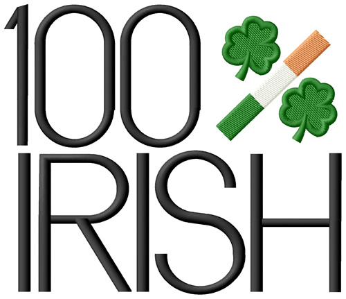 100% Irish Machine Embroidery Design
