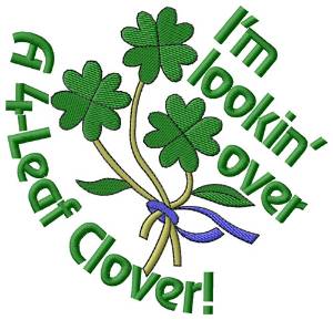 Picture of 4 Leaf Clover Machine Embroidery Design
