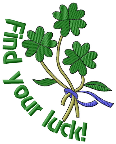 Find Your Luck Machine Embroidery Design