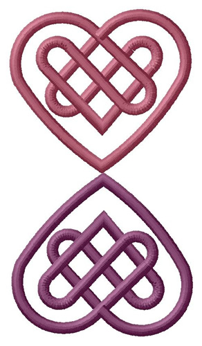 Celtic Hearts Machine Embroidery Design