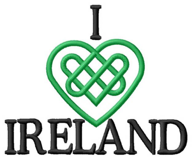 Picture of I Love Ireland Machine Embroidery Design