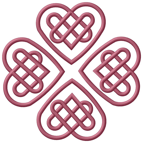 Celtic Hearts Machine Embroidery Design