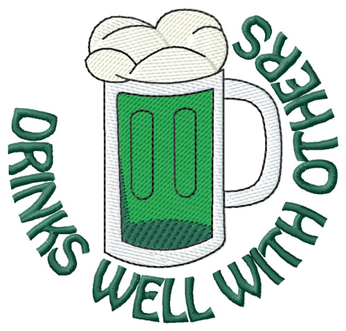 Drinks Well Machine Embroidery Design