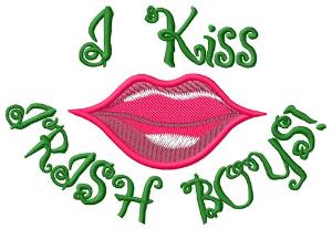 Picture of I Kiss Irish Boys Machine Embroidery Design