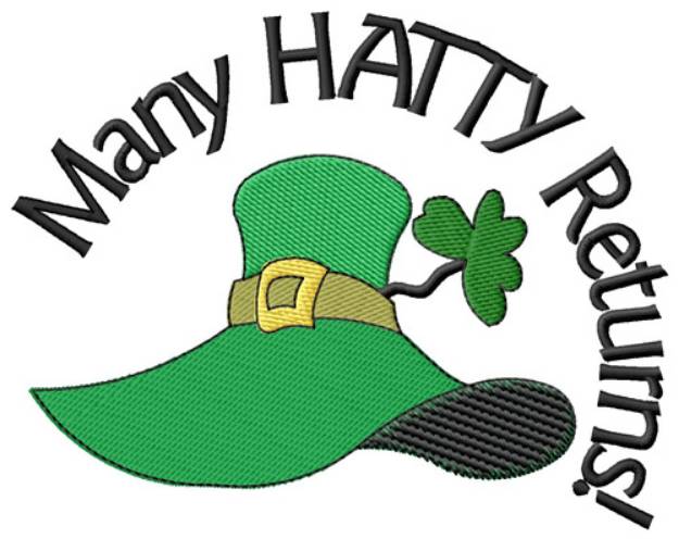 Picture of Many Hatty Returns Machine Embroidery Design
