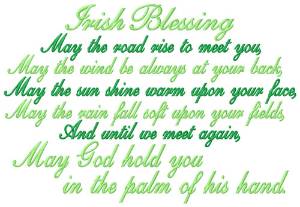 Picture of Irish Blessing Machine Embroidery Design