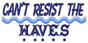 Picture of Cant Resist The Waves Machine Embroidery Design