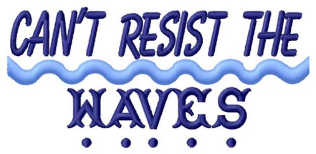 Picture of Cant Resist The Waves Machine Embroidery Design