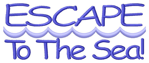 Escape To The Sea Machine Embroidery Design