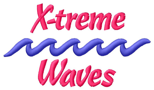 Xtreme Waves Machine Embroidery Design