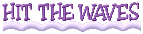 Hit The Waves Machine Embroidery Design