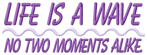 No Two Moments Machine Embroidery Design