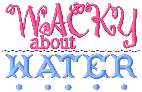 Wacky About Water Machine Embroidery Design
