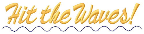 Hit The Waves Machine Embroidery Design