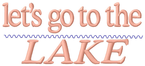 Go To The Lake Machine Embroidery Design