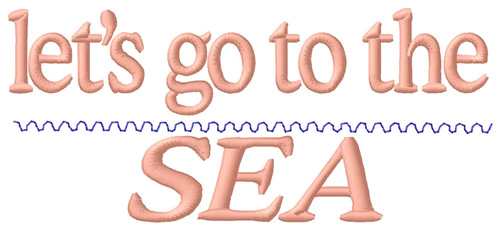 Go To The Sea Machine Embroidery Design