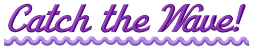 Catch The Wave Machine Embroidery Design