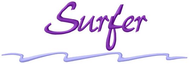 Picture of Surfer Machine Embroidery Design