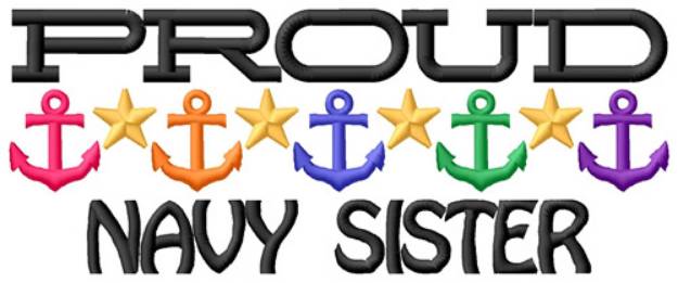 Picture of Proud Navy Sister Machine Embroidery Design