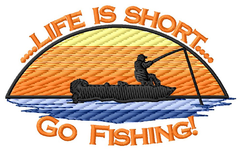 Life Is  Short Machine Embroidery Design