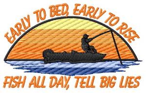Picture of Early To Bed Machine Embroidery Design