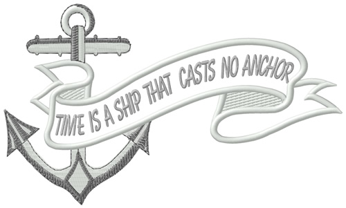 Time Is A Ship Machine Embroidery Design