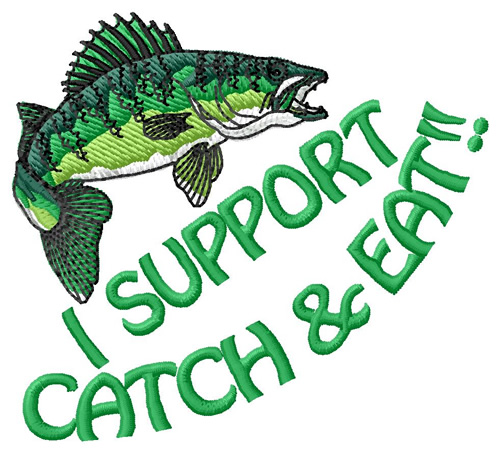 Catch And Eat Machine Embroidery Design