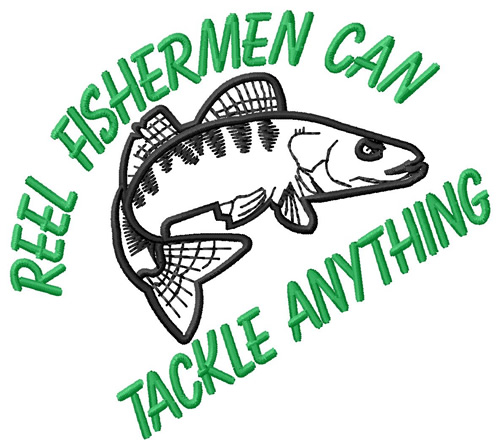 Reel Fisherman Machine Embroidery Design