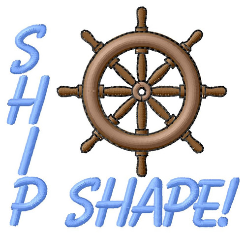 Ship Shape Machine Embroidery Design