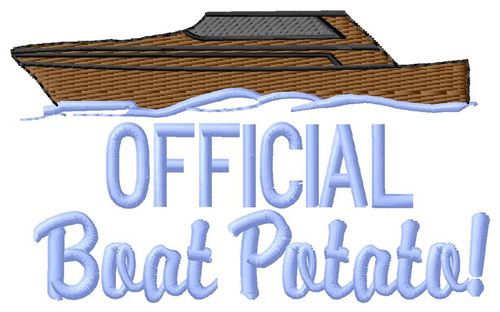 Official Boat Potato Machine Embroidery Design