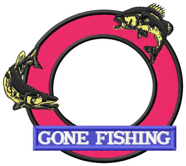 Picture of Gone Fishing Machine Embroidery Design