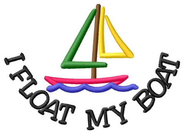 Picture of I Float My Boat Machine Embroidery Design