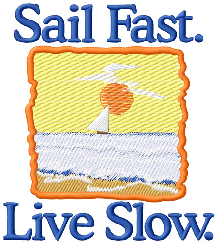 Sail Fast Machine Embroidery Design