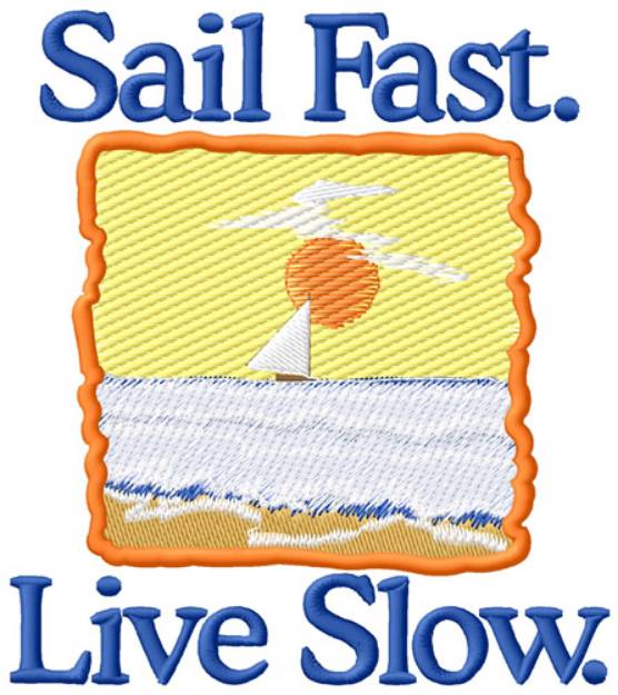 Picture of Sail Fast Machine Embroidery Design