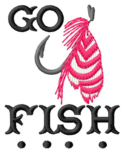 Go Fish Machine Embroidery Design