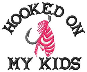 Picture of Hooked On My Kids Machine Embroidery Design