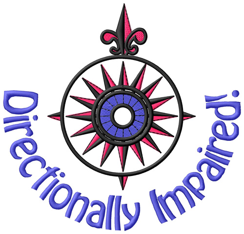 Directionally Impaired Machine Embroidery Design