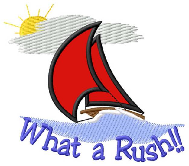 Picture of What A Rush Machine Embroidery Design