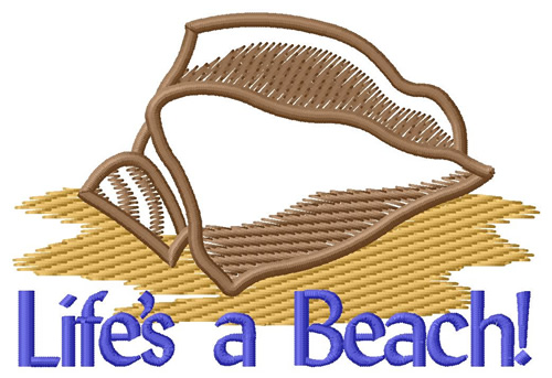 Lifes A Beach Machine Embroidery Design