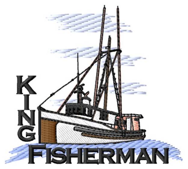 Picture of King Fisherman Machine Embroidery Design