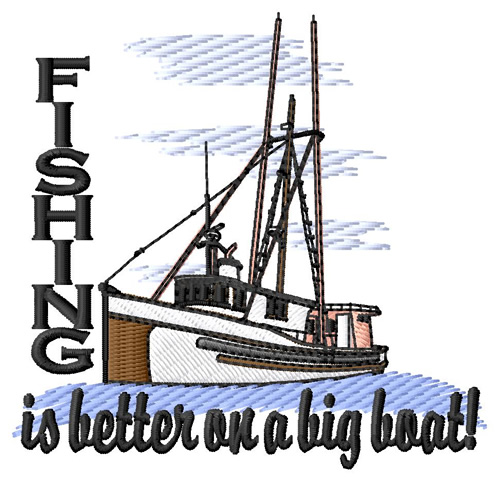 Big Boat Machine Embroidery Design