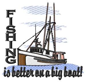 Picture of Big Boat Machine Embroidery Design