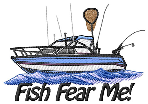 Fish Fear Me Machine Embroidery Design