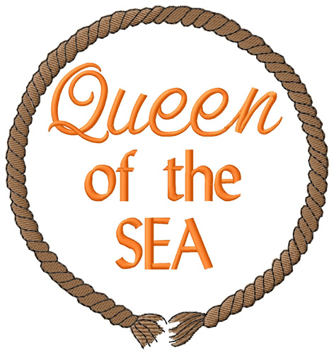 Queen Of The Sea Machine Embroidery Design
