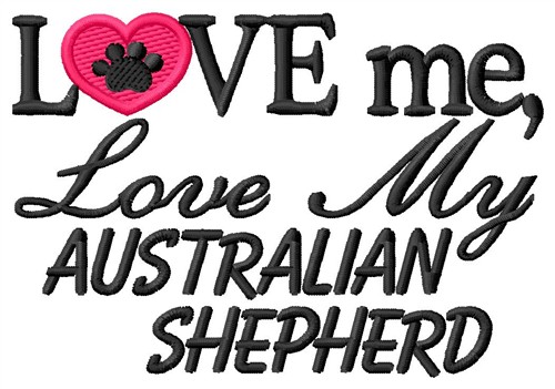 Australian Shepard Machine Embroidery Design