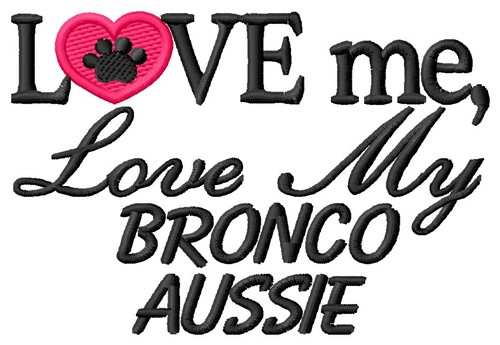 Bronco Aussie Machine Embroidery Design