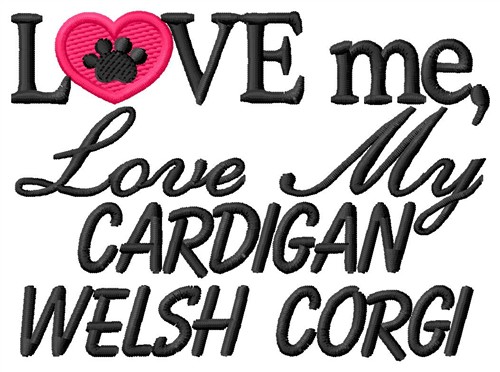 Cardigan Welsh Corgi Machine Embroidery Design